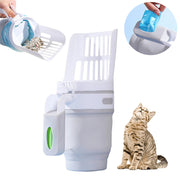 Upgraded Wide Cat Litter Scoop System with Waste Bin and Refill Bags