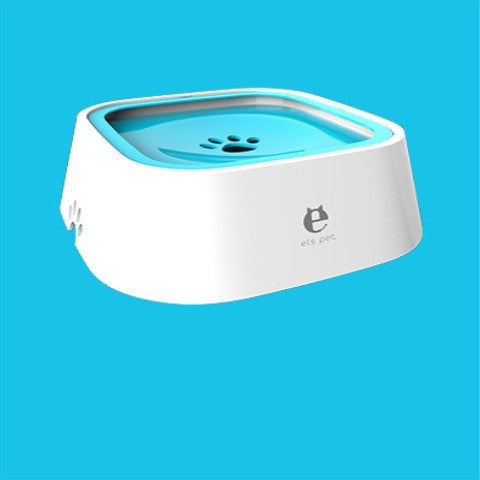 Anti-Overflow Floating Cat & Dog Water Bowl Slow Feeder Dispenser Fountain for Clean Hydration