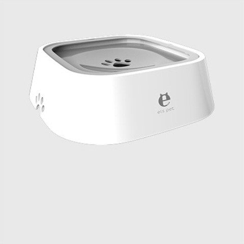 Anti-Overflow Floating Cat & Dog Water Bowl Slow Feeder Dispenser Fountain for Clean Hydration