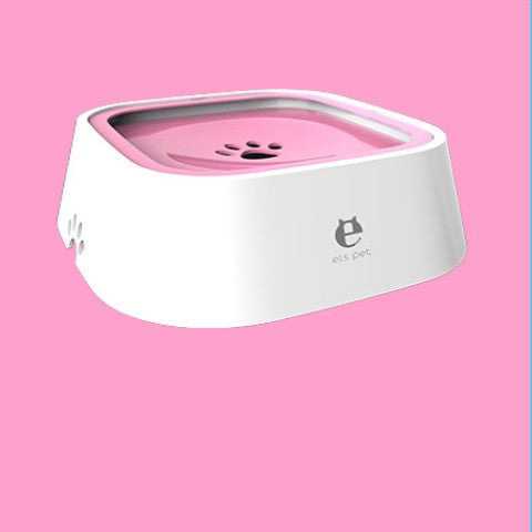 Anti-Overflow Floating Cat & Dog Water Bowl Slow Feeder Dispenser Fountain for Clean Hydration