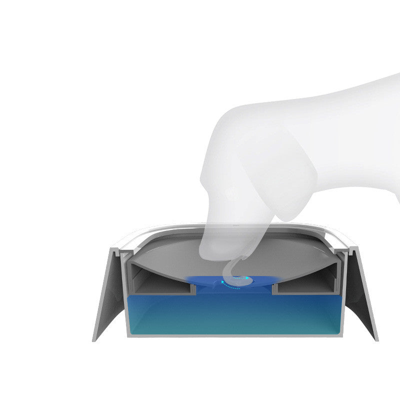 Anti-Overflow Floating Cat & Dog Water Bowl Slow Feeder Dispenser Fountain for Clean Hydration