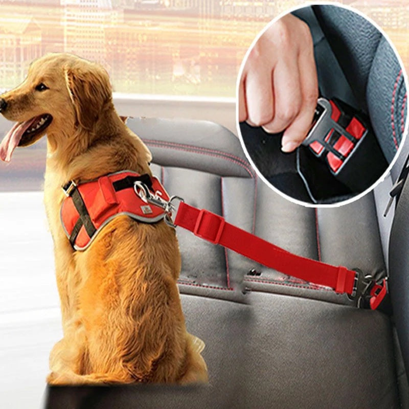 Travel Safely with Your Dog or Cat – Adjustable Seat Belt