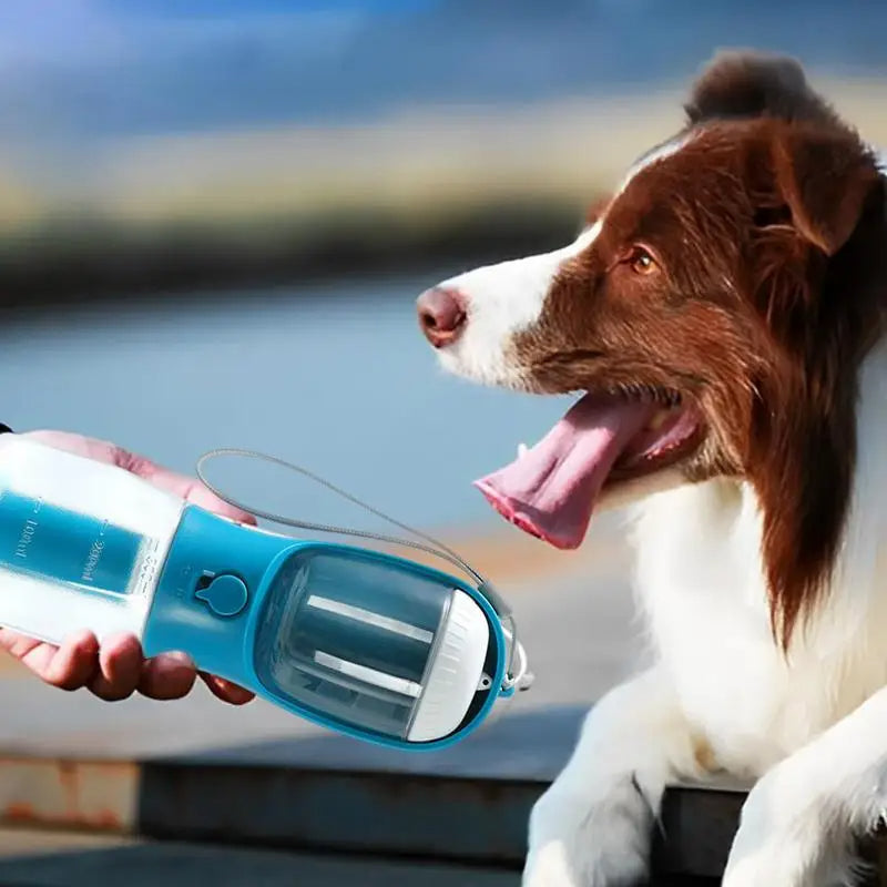 3-in-1 Portable Dog Cup – Water, Food & Waste Bag for Pets