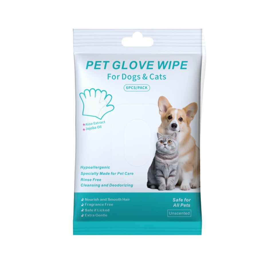 Pet Cleaning Glove for Cats & Dogs – Disposable Grooming & Fur Removal Gloves