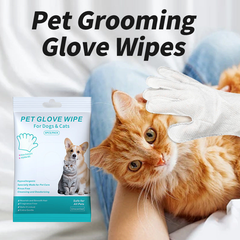 Pet Cleaning Glove for Cats & Dogs – Disposable Grooming & Fur Removal Gloves