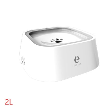 Anti-Overflow Floating Cat & Dog Water Bowl Slow Feeder Dispenser Fountain for Clean Hydration