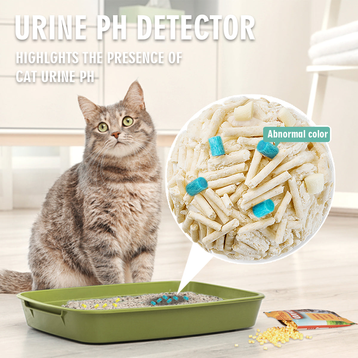 Smart Cat Litter with Health Indicator Particles