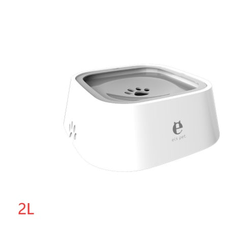 Anti-Overflow Floating Cat & Dog Water Bowl Slow Feeder Dispenser Fountain for Clean Hydration