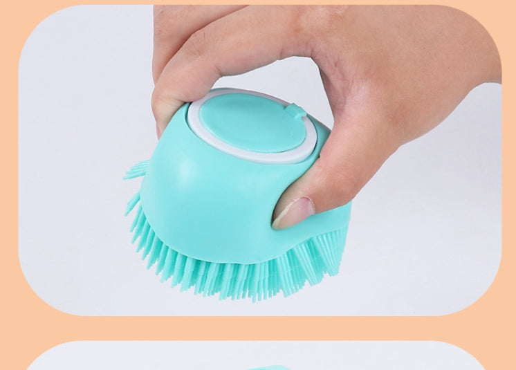 Silicone Dog Bath Brush – Gentle Cleaning & Massage for Pets