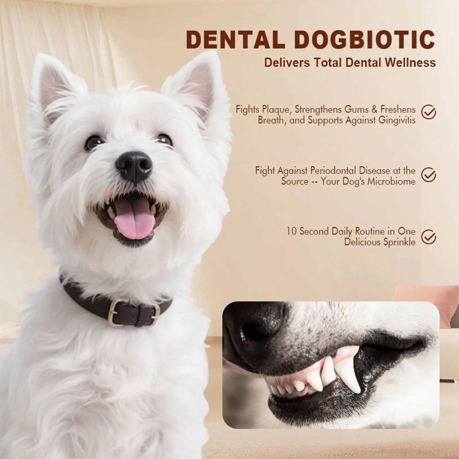 Dog Teeth Cleaning Powder for Fresh Breath and Healthy Gums