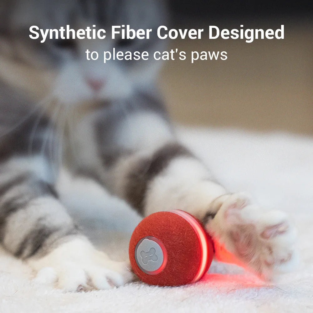 Eco Friendly Electronic Moving Cat Automatic Pet Toy Interactive Electric Ball