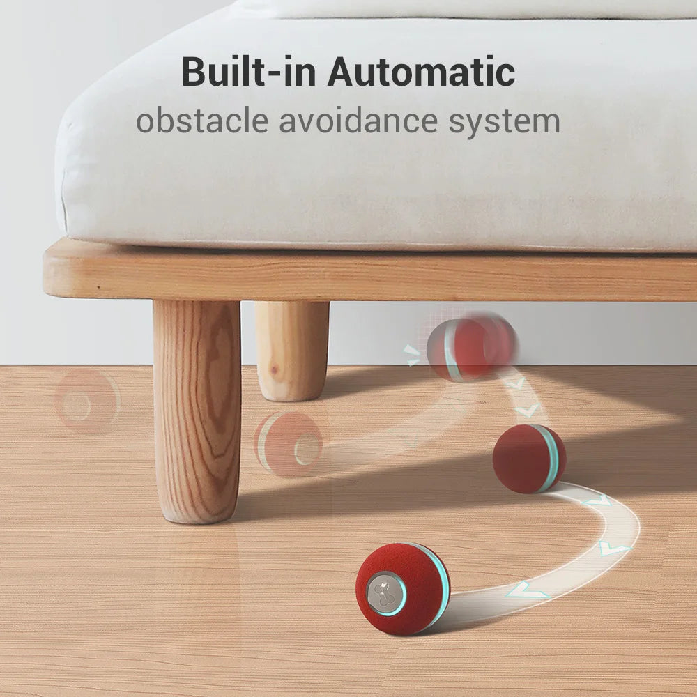 Eco Friendly Electronic Moving Cat Automatic Pet Toy Interactive Electric Ball