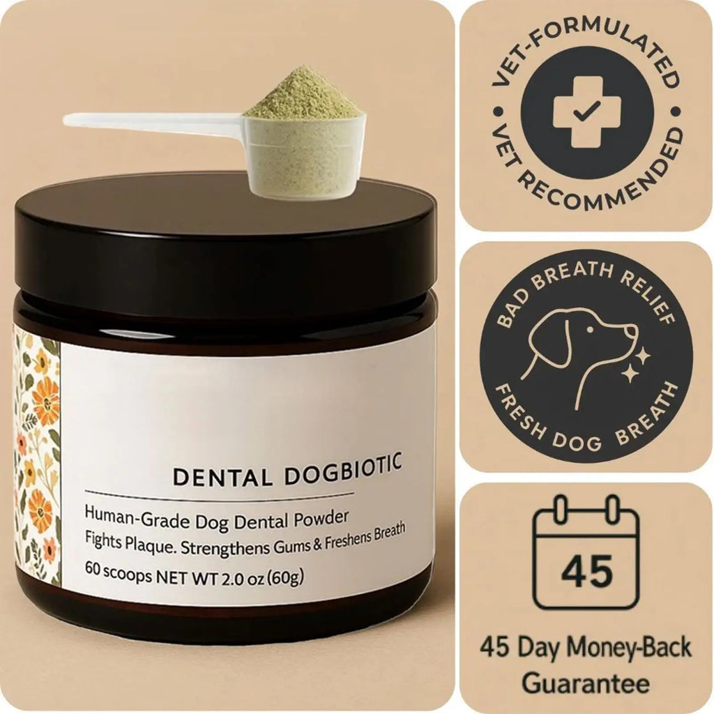 Dog Teeth Cleaning Powder for Fresh Breath and Healthy Gums