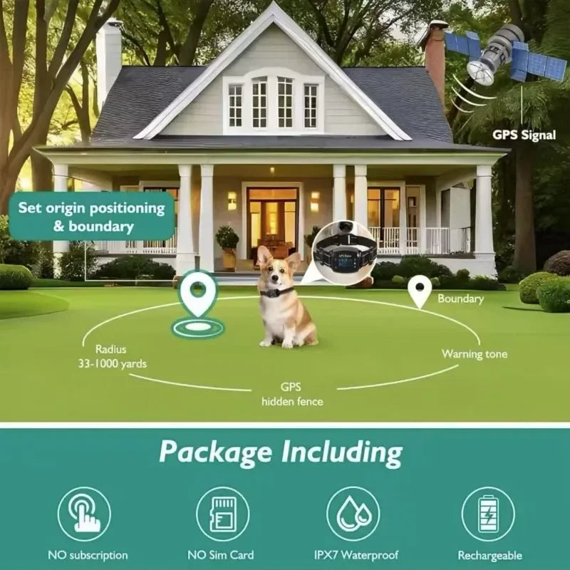 Smart GPS Wireless Pet Fence – Outdoor Training Collar for Dogs