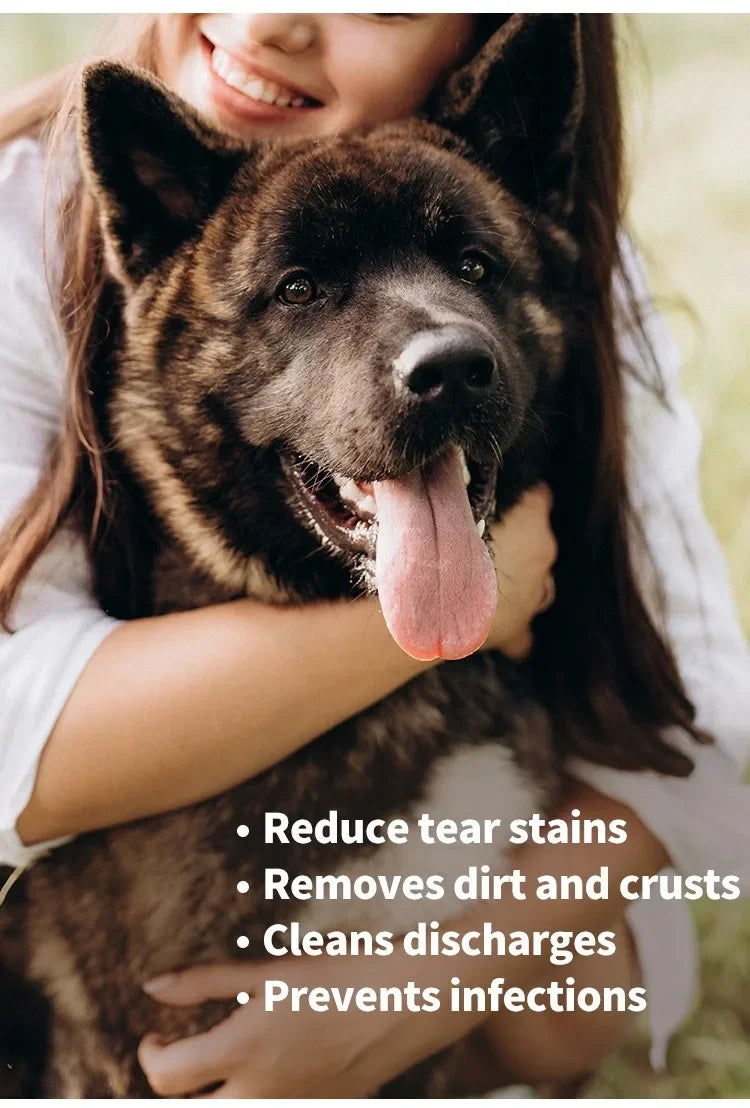 Pet Eye Wipes for Cats & Dogs – Gentle Tear Stain & Eye Cleaning Wet Tissues