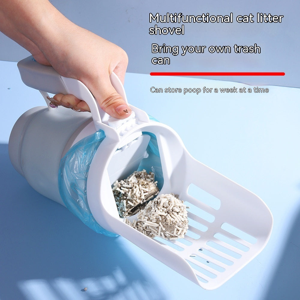 Upgraded Wide Cat Litter Scoop System with Waste Bin and Refill Bags