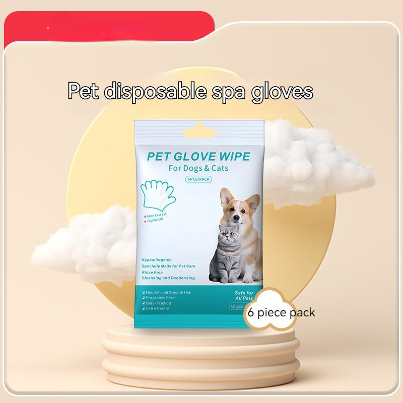 Pet Cleaning Glove for Cats & Dogs – Disposable Grooming & Fur Removal Gloves