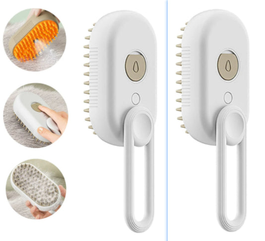 3-in-1 Steam Pet Grooming Brush – Electric Spray Brush for Cats & Dogs