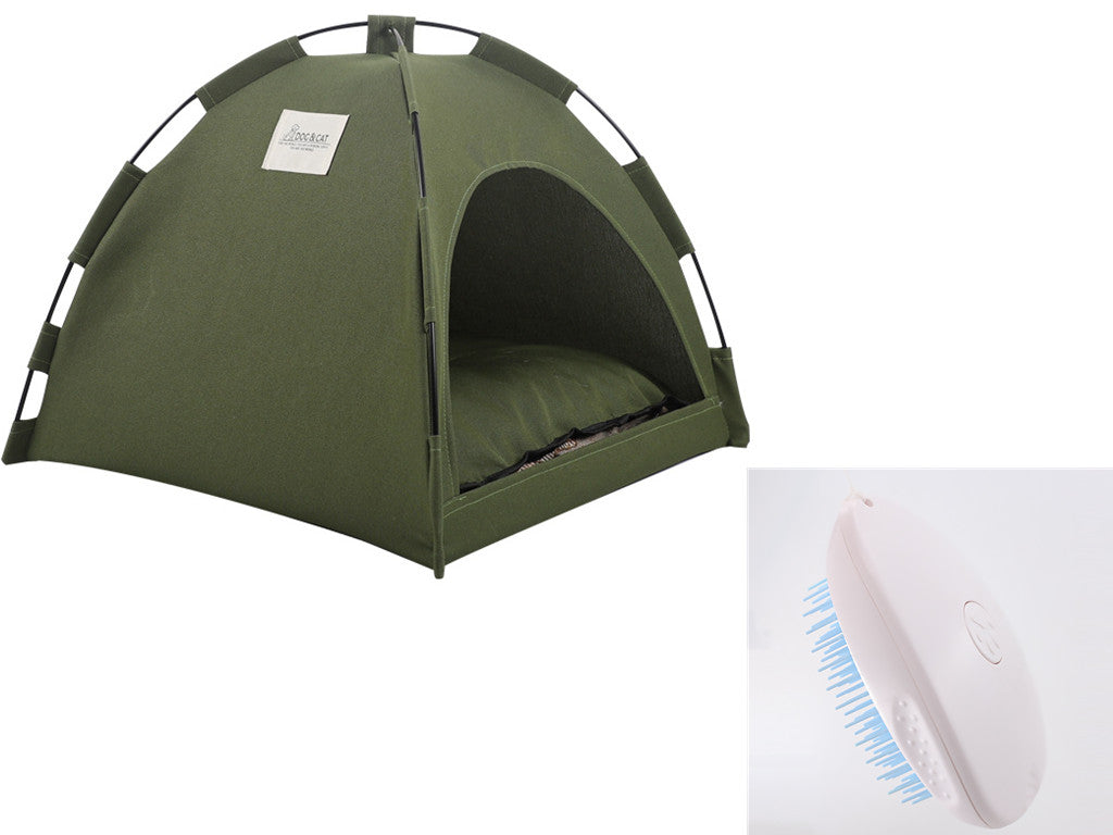 Cooling Pet Tent Bed – Cozy Dog House & Cat Nest with Cushion