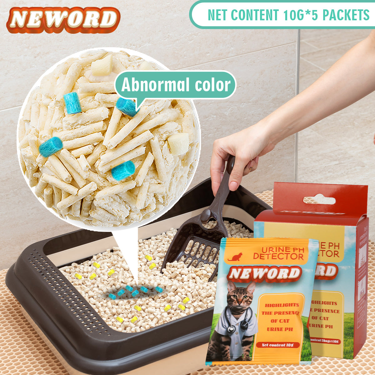 Smart Cat Litter with Health Indicator Particles