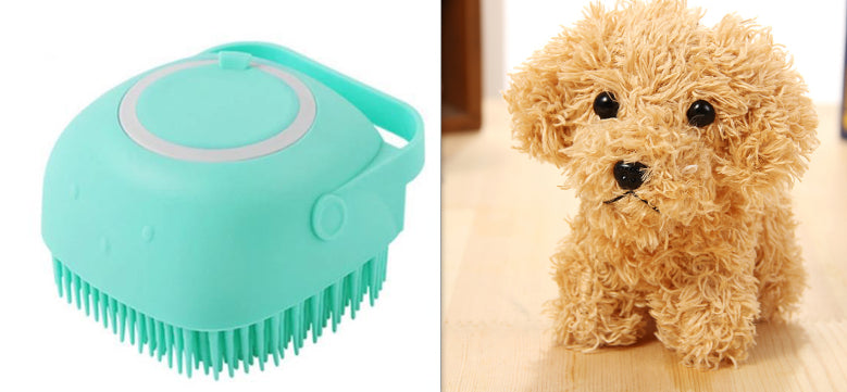 Silicone Dog Bath Brush – Gentle Cleaning & Massage for Pets